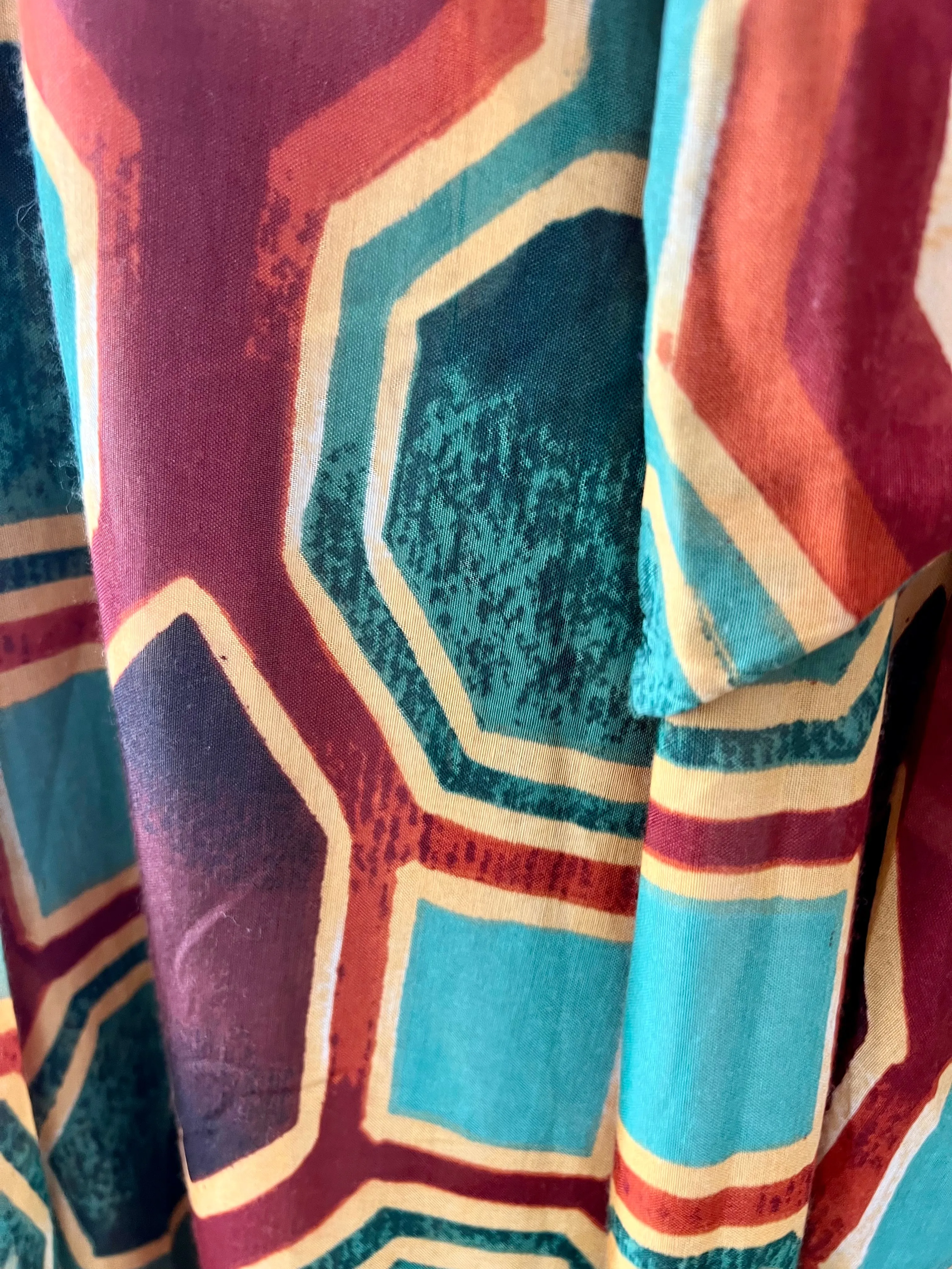 00’s Revival 80’s Fall Print Maxi Skirt