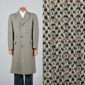 1950s Mens Tweed Overcoat