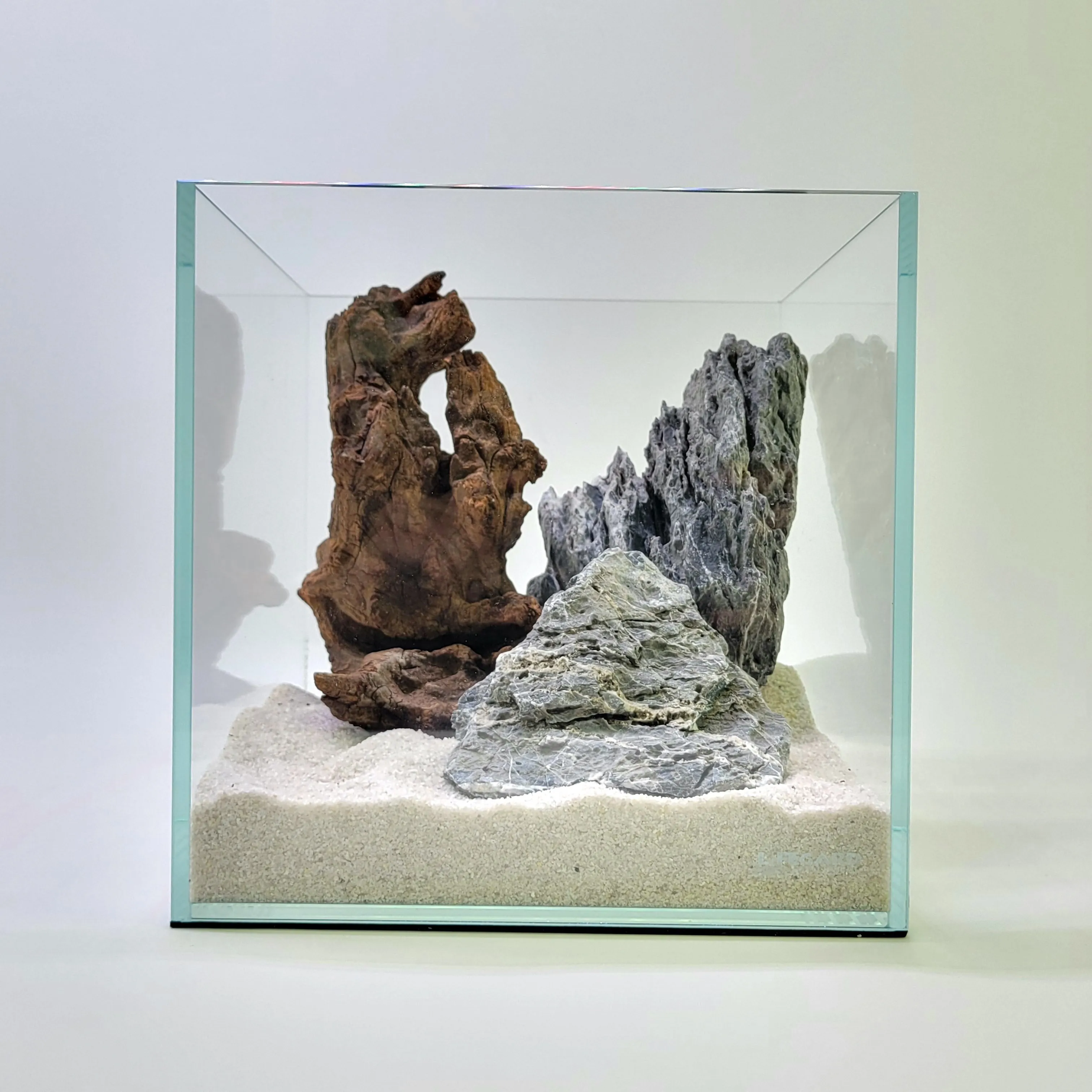 3 Gallon Ultra-Low Iron Nano Rimless Cube Tank