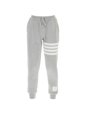 4 Bar Striped Cotton Sweatpants