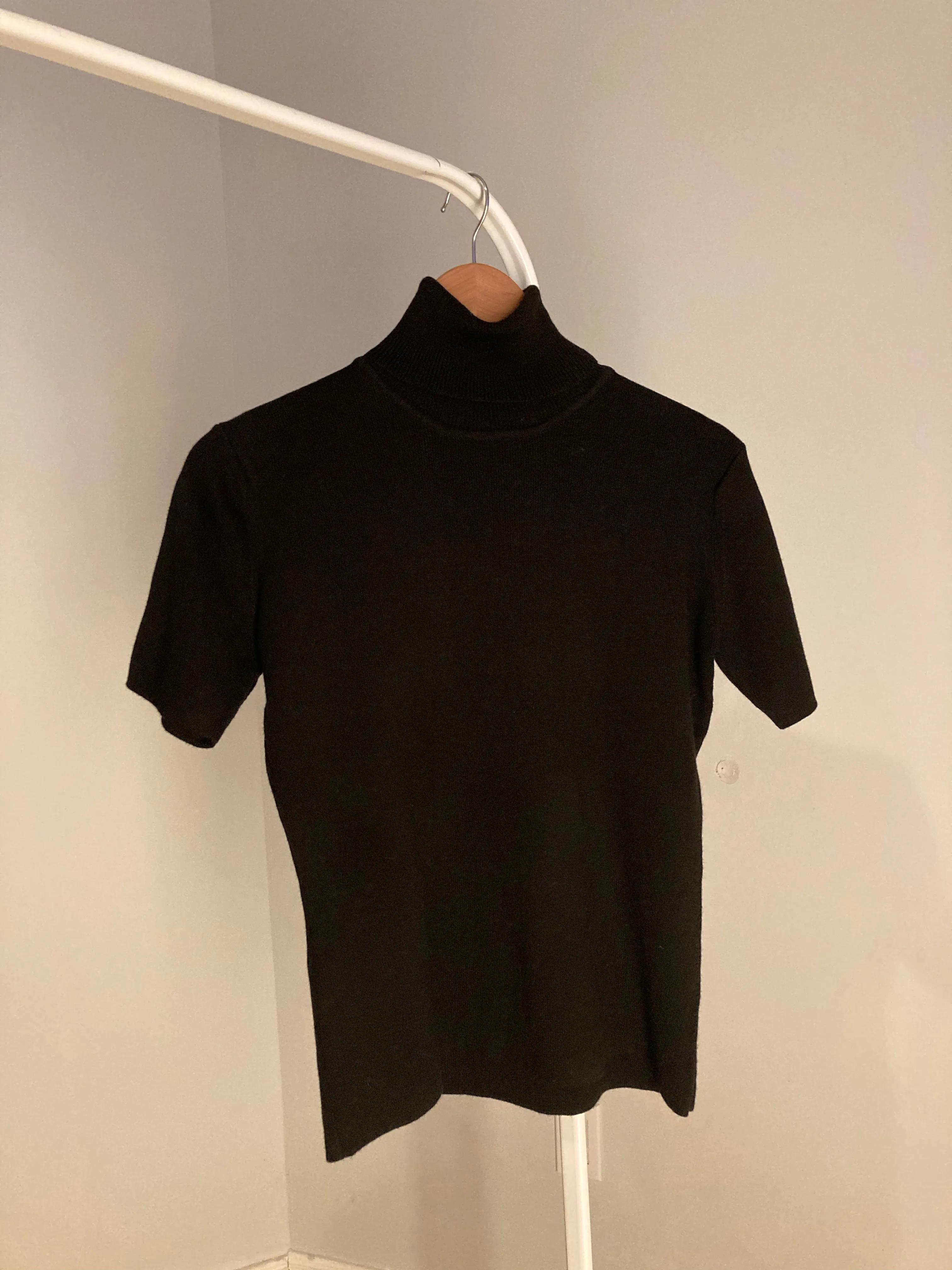 90s Black Clubmen Turtleneck - S