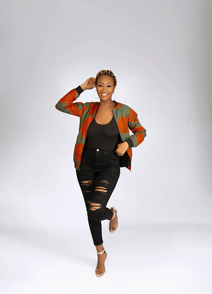 AFRICAN FABRIC TITILAYO BOMBER JACKET