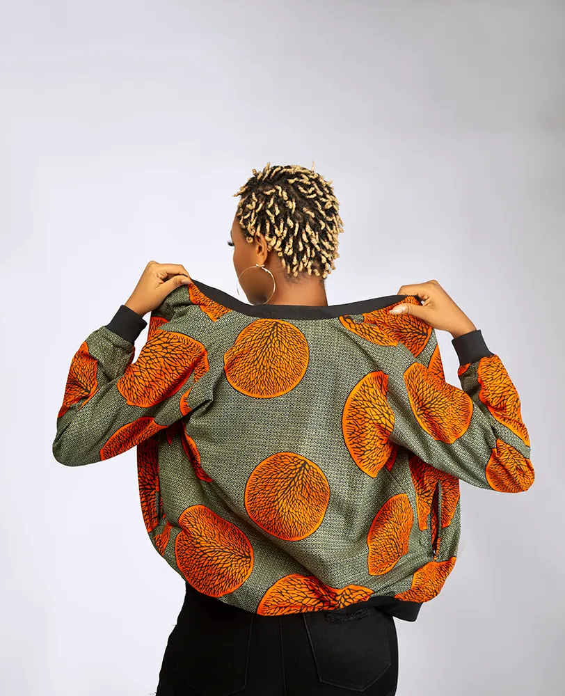 AFRICAN FABRIC TITILAYO BOMBER JACKET