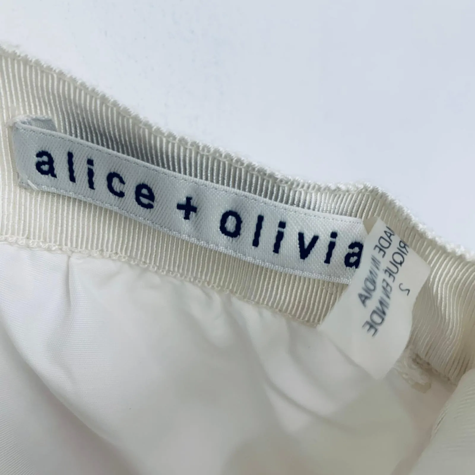 ALICE & OLIVIA White Layered Netted Studded Ladies Peasant Skirt Size UK 6
