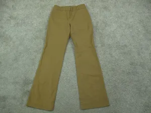 Ann Taylor Womens Pant Dress Mid Rise Straight Leg Pockets khaki Size 0P