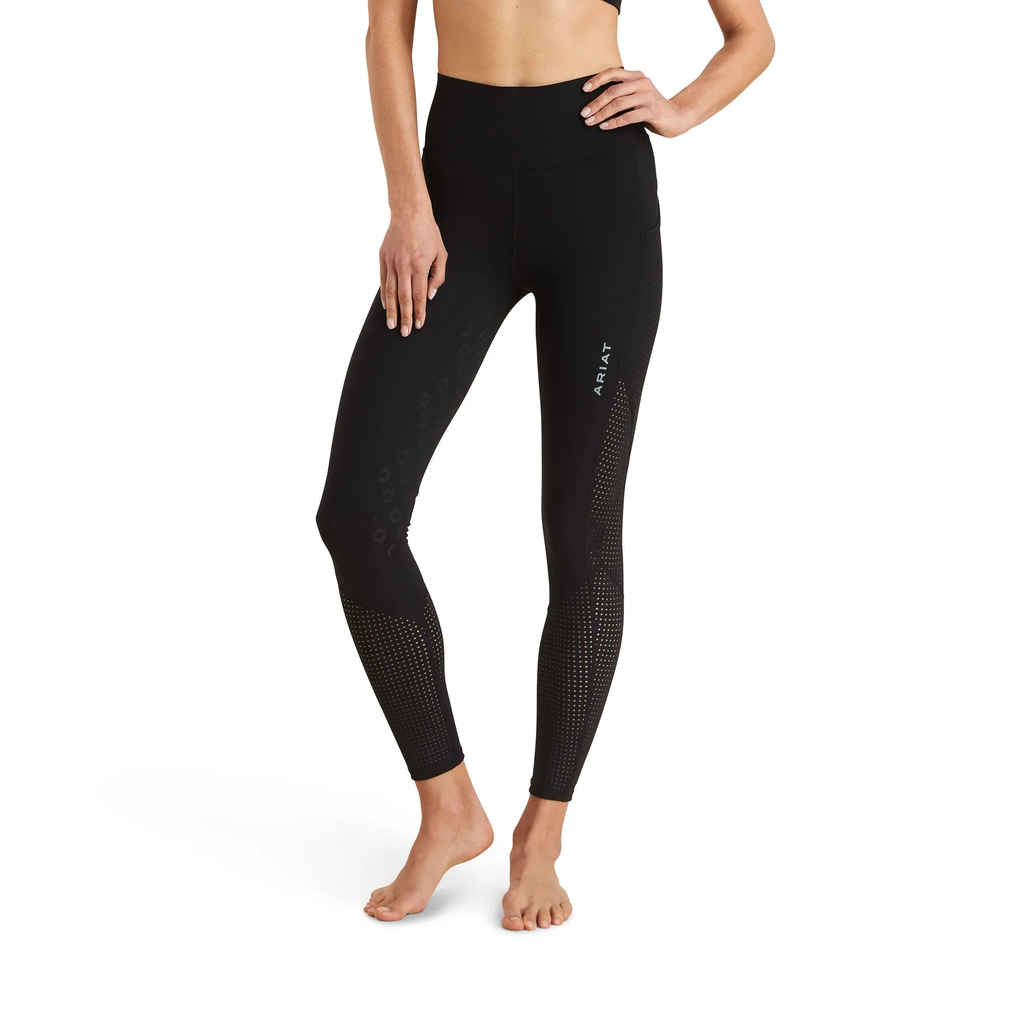 Ariat® Ladies Breathe EOS Half Grip Tight Black Leggings 10043401