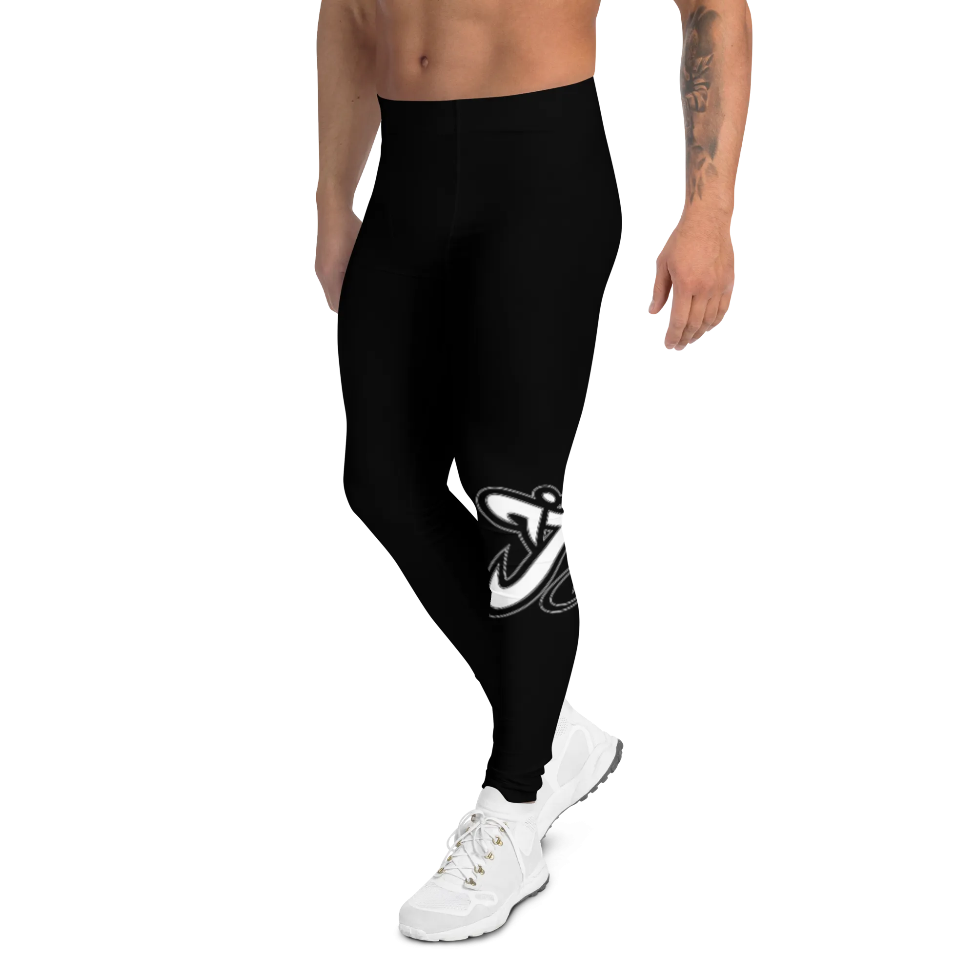 Athletic Apparatus Black White logo V3 Men's Leggings