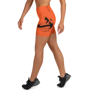 Athletic Apparatus Outrageous Orange Black logo Yoga Shorts