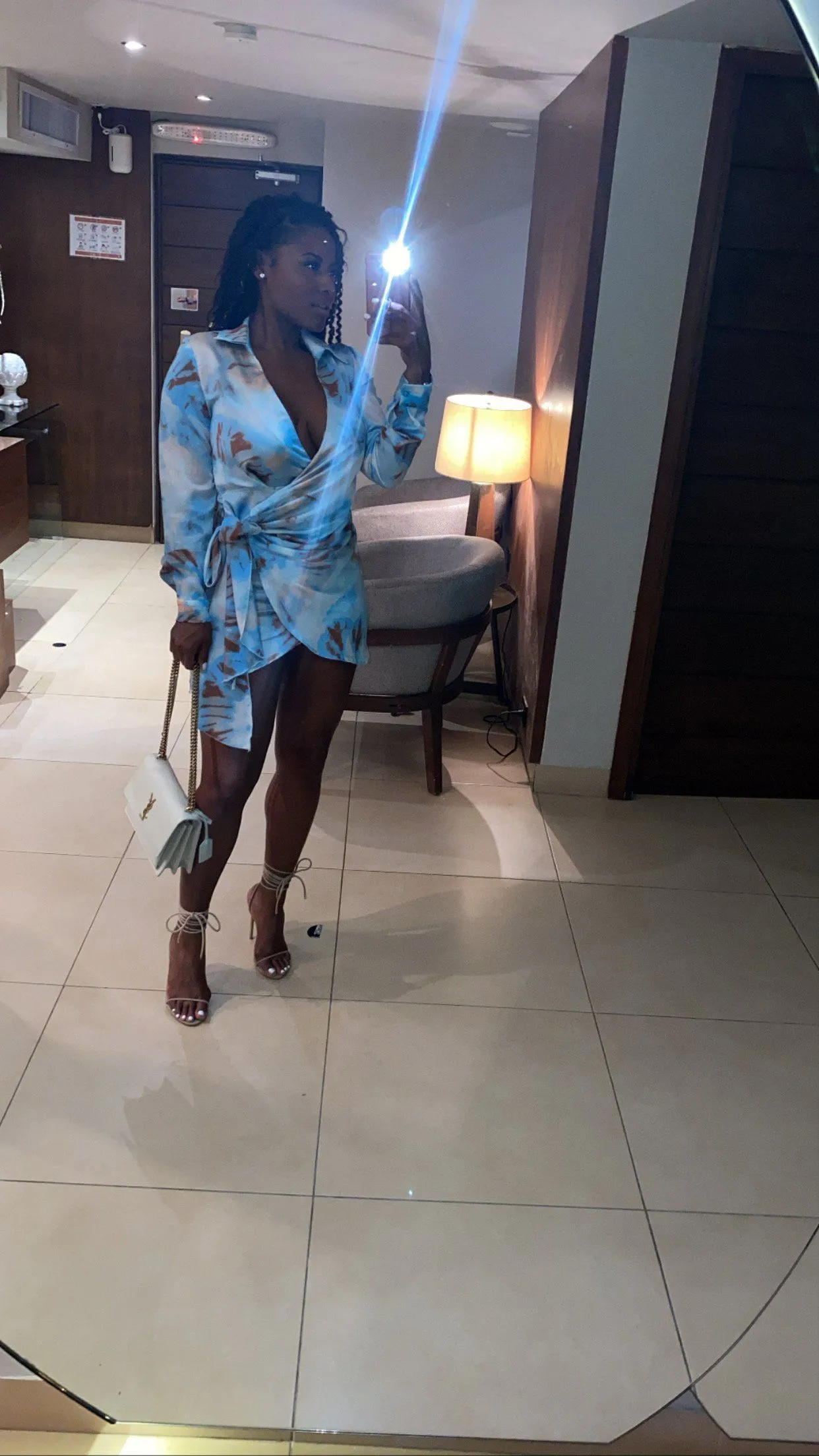August Tie Dye Satin Shirt Dress