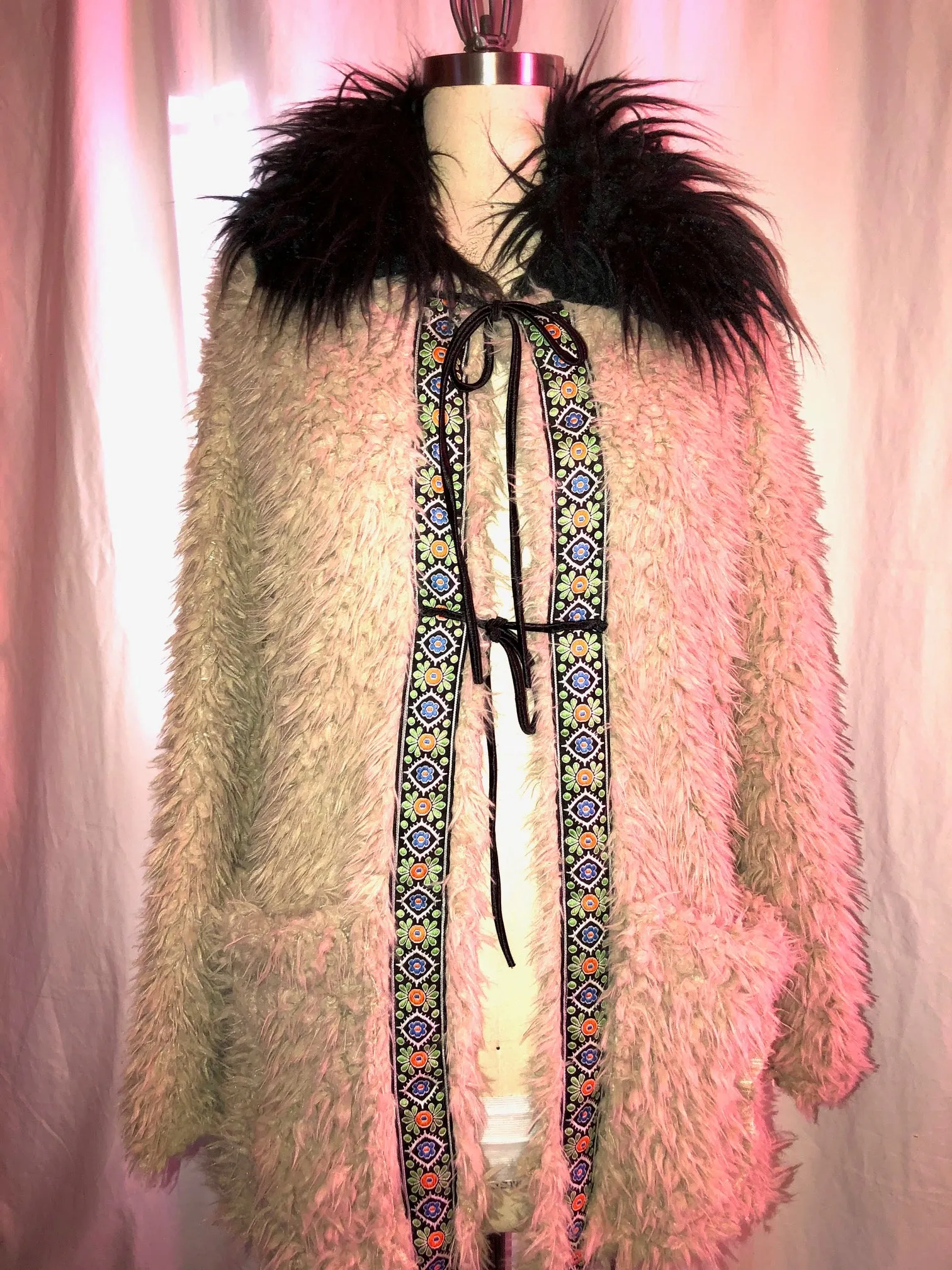 Beige Fake Fur Coat