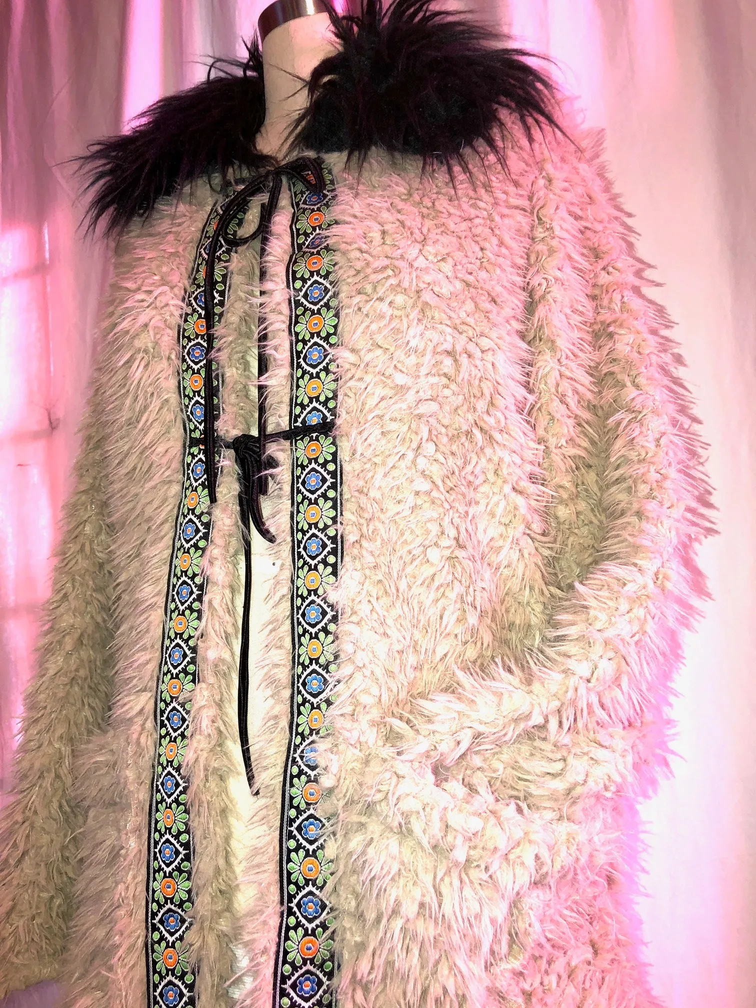 Beige Fake Fur Coat