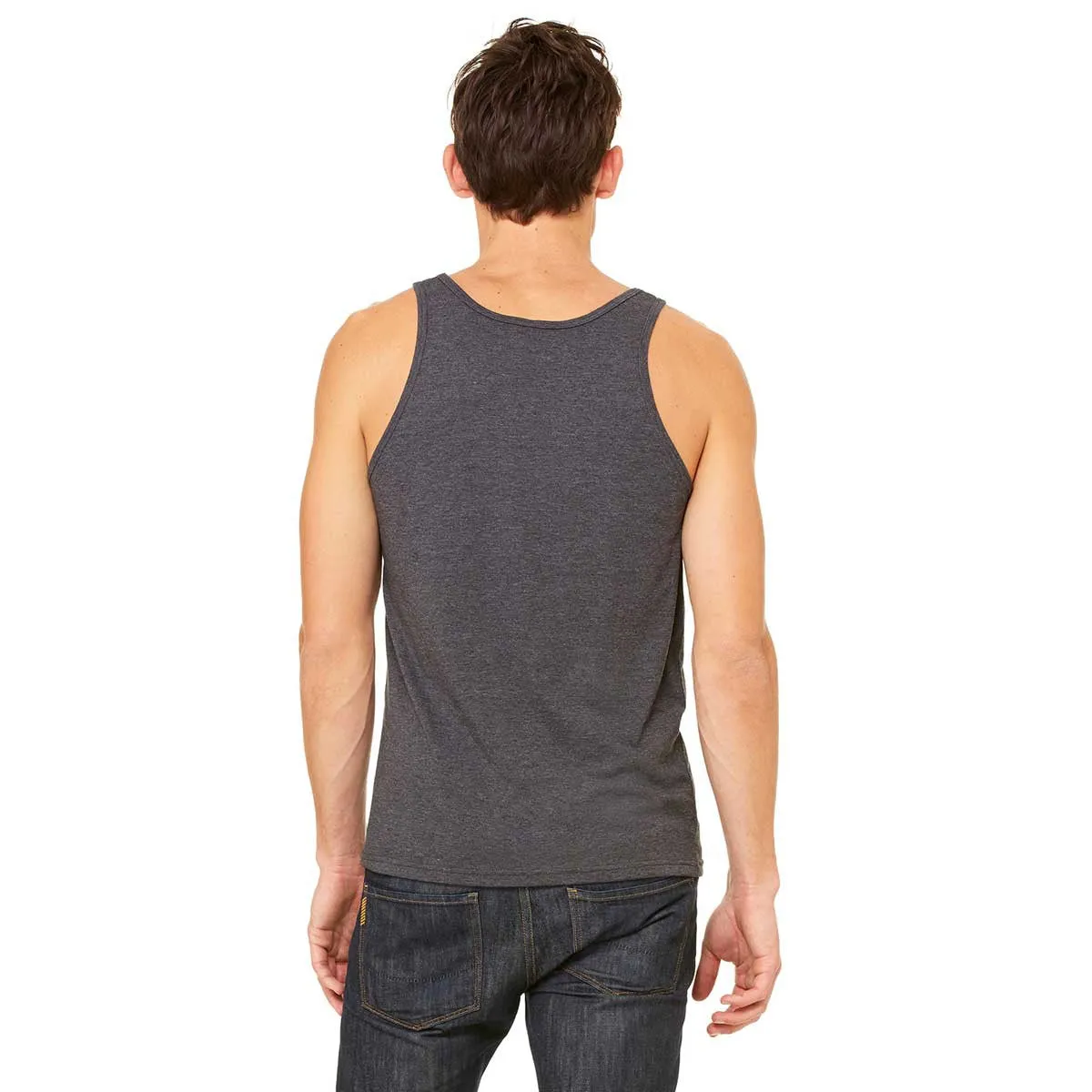 Bella   Canvas Unisex Dark Grey Heather Jersey Tank