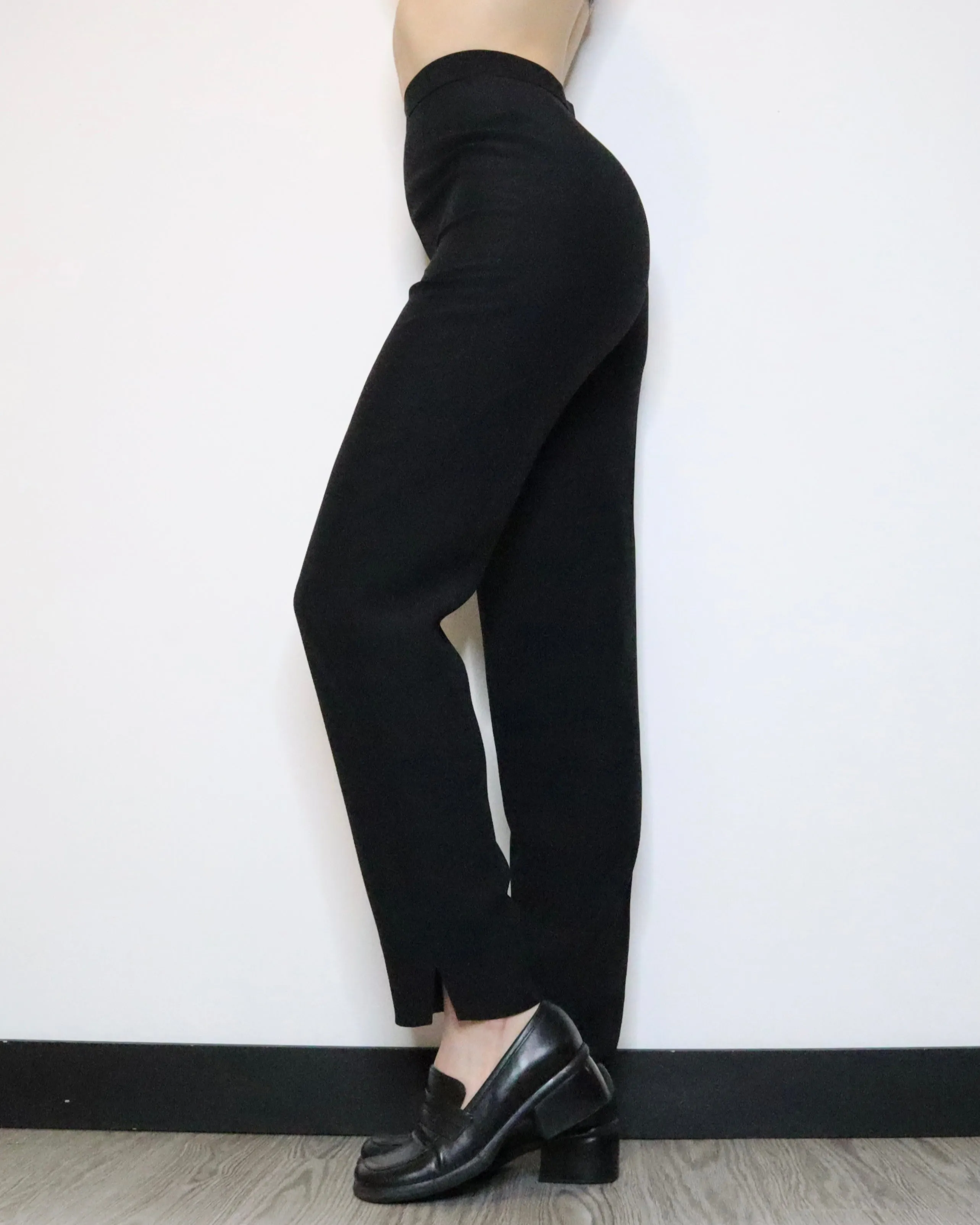 Black High Waisted Pants (XS-S) 