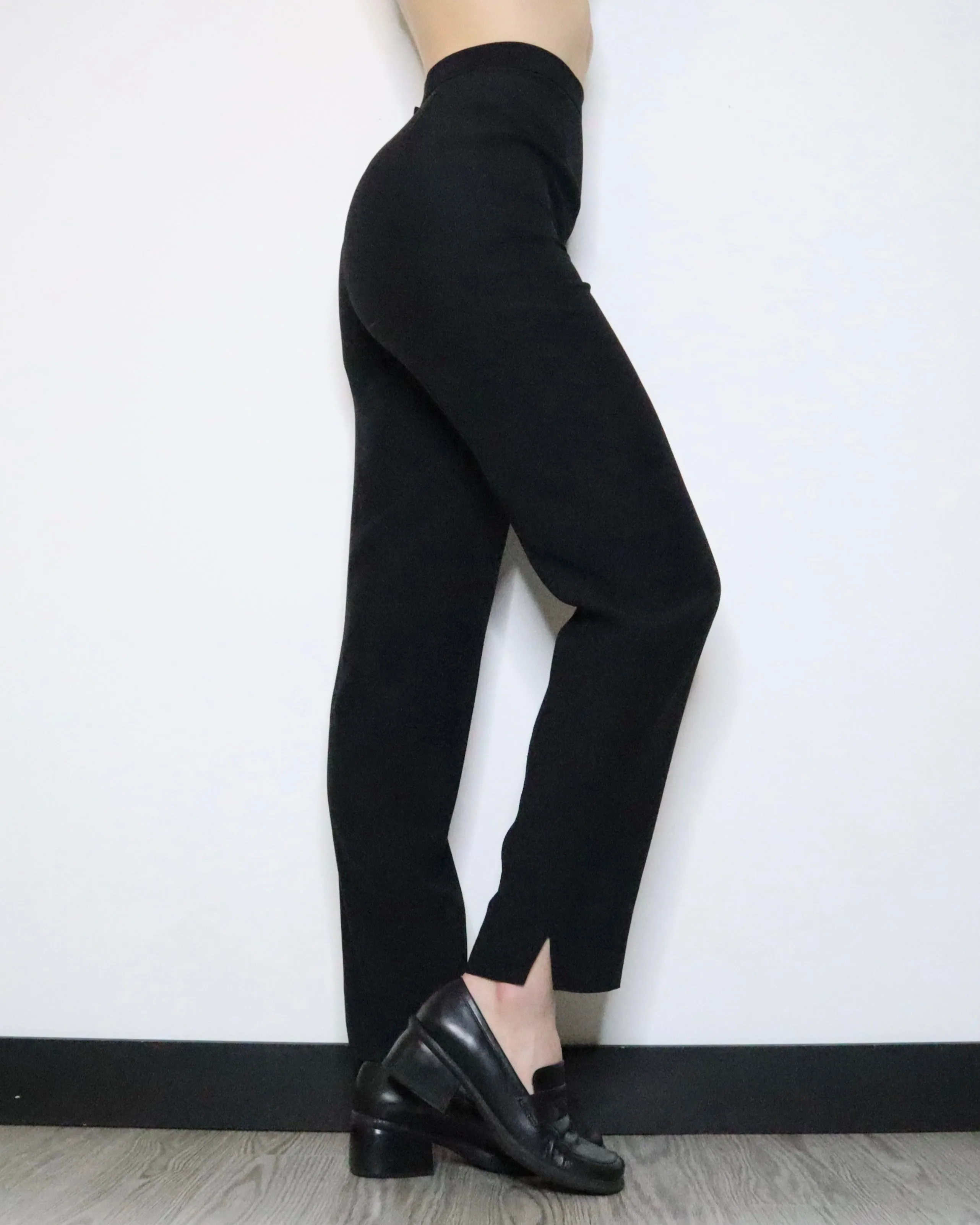 Black High Waisted Pants (XS-S) 