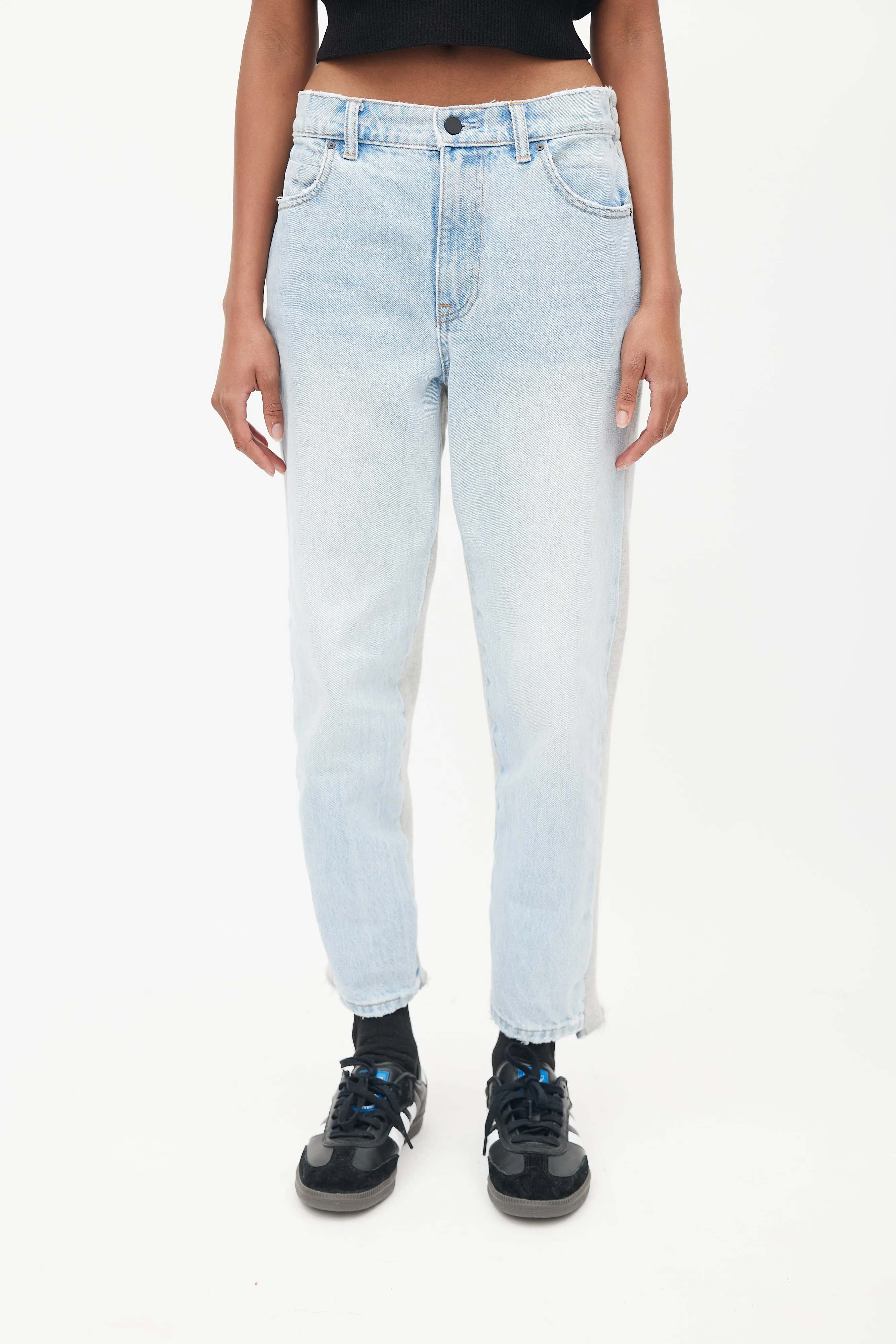 Blue & Grey Sweatpant Ride Clash Jeans