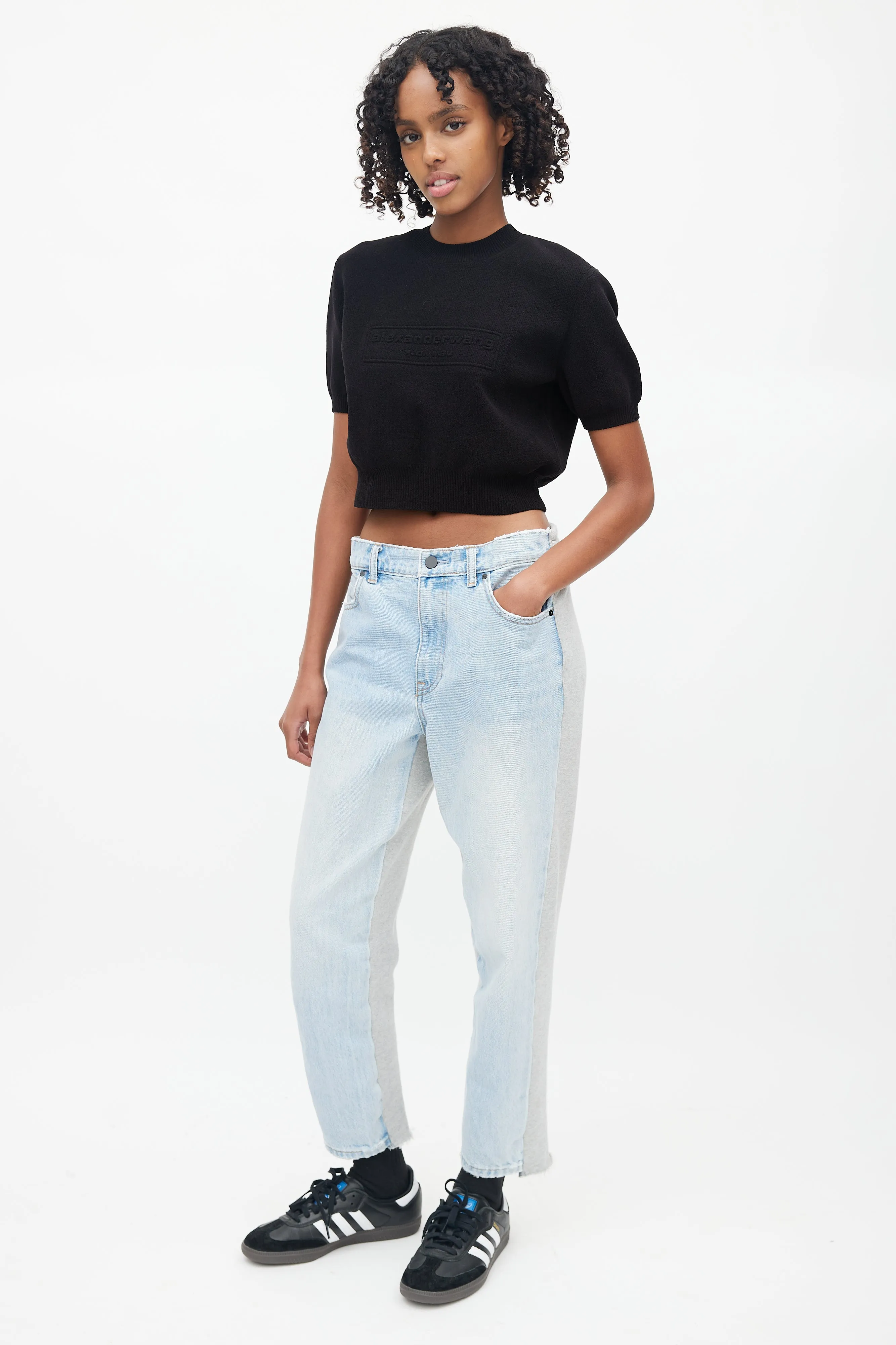 Blue & Grey Sweatpant Ride Clash Jeans
