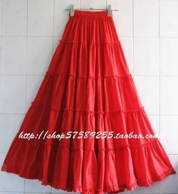 Boho Long Airy Pleated Skirt