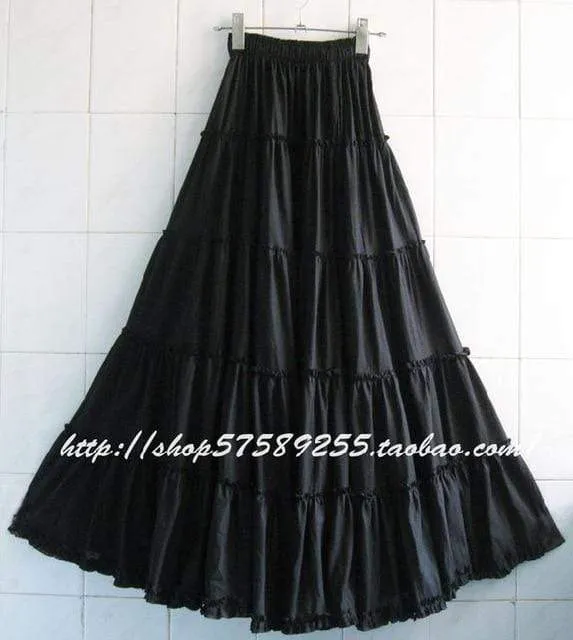 Boho Long Airy Pleated Skirt