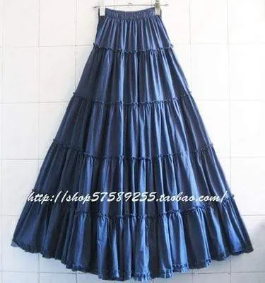 Boho Long Airy Pleated Skirt