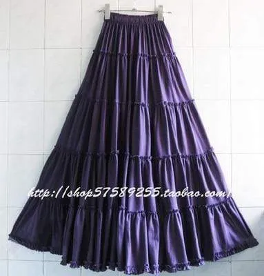 Boho Long Airy Pleated Skirt