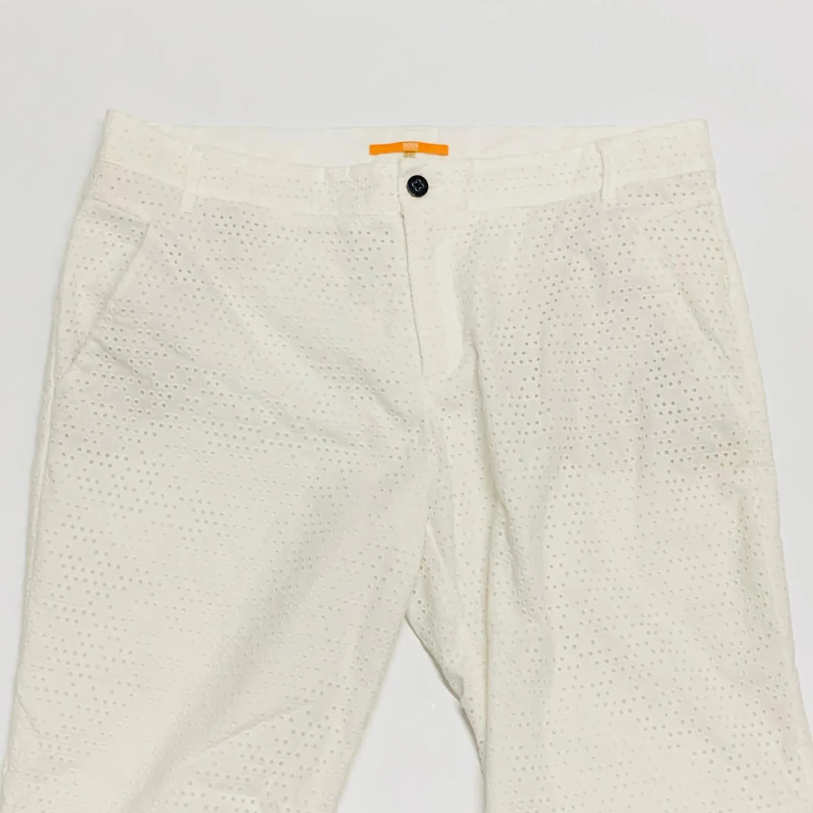 BOSS HUGO BOSS White Ladies Dress Pants Trousers Size UK 12 W33 L25