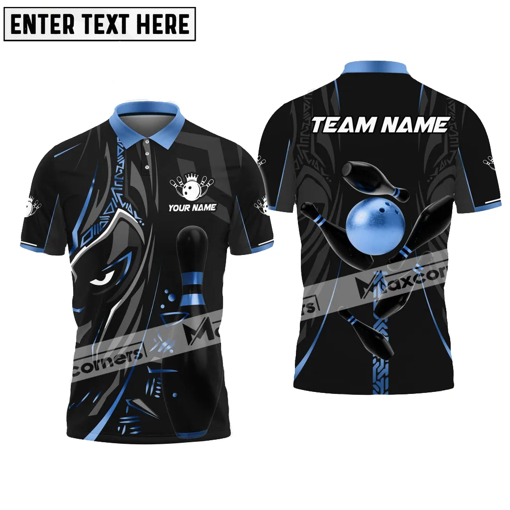 Bowling Ball & Pins Panther Pro Sport Jersey Multicolor Customized Name 3D Polo Shirt 6 Colors