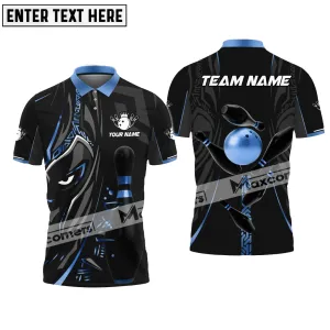 Bowling Ball & Pins Panther Pro Sport Jersey Multicolor Customized Name 3D Polo Shirt 6 Colors