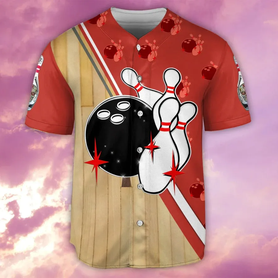 Bowling Baseball Jersey, Bowling Team Uniform, Bowling Ball Baseball Tee Jersey Shirt For Men And Women - Perfect Gift For Bowling Lovers, Bowlers