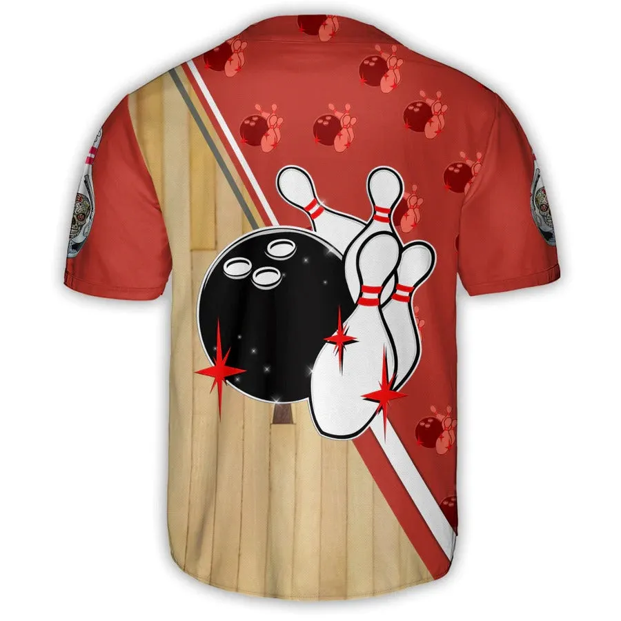 Bowling Baseball Jersey, Bowling Team Uniform, Bowling Ball Baseball Tee Jersey Shirt For Men And Women - Perfect Gift For Bowling Lovers, Bowlers