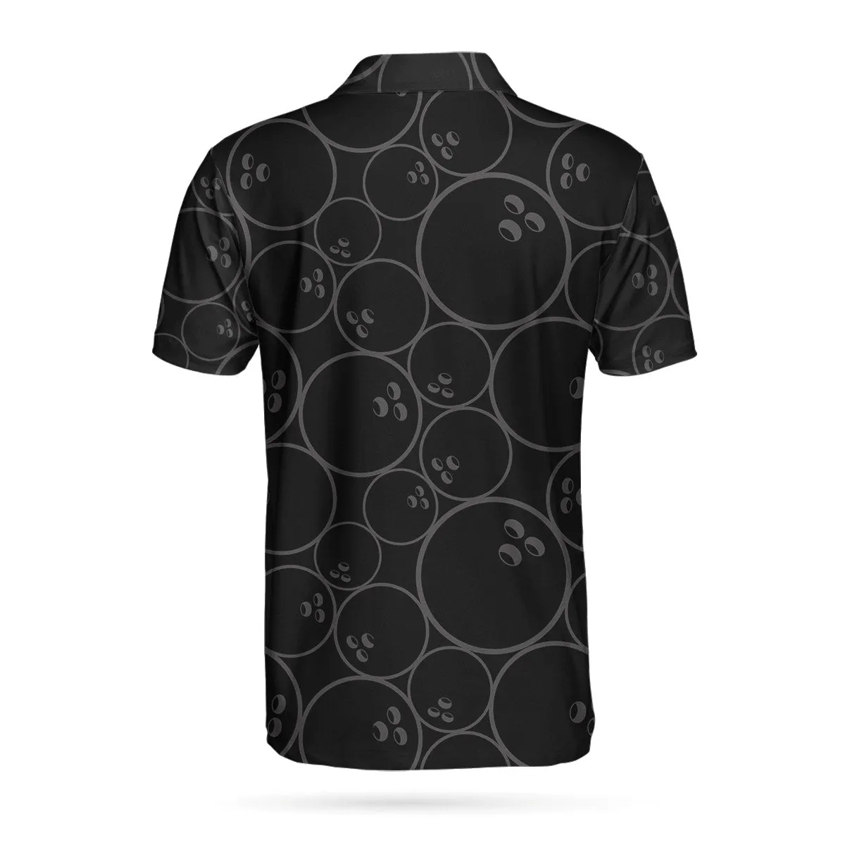 Bowling Pattern And Golden Polo Shirt, Bowling Ball Background Polo Shirt, Best Bowling Shirt For Men Coolspod