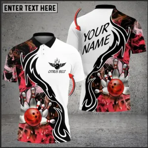 Bowling Red Smoke Customized Name 3D Shirt For Name Team, Idea Gift for Bowling Lover