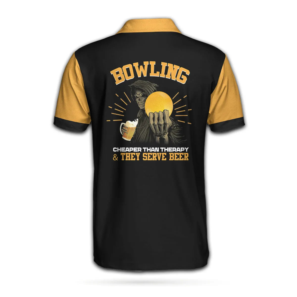 Bowling Therapy Polo Shirt, Funny Bowling Polo Shirt With Sayings, Bowling Gift Idea For Male Bowlers Coolspod