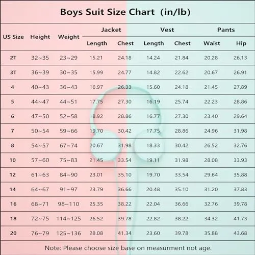 Boys Suits Size 14 Kids Black Suits for Boys Wedding Ring Bearer Outfit Boys' Formal Dress Vest Pants Suspenders Suit Set