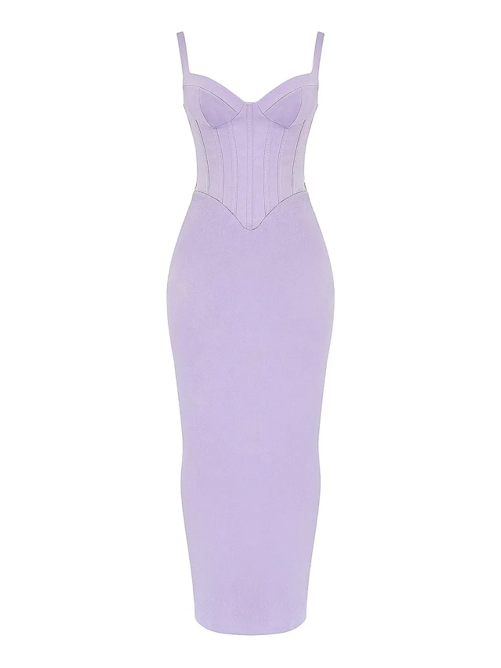 Breeze Orchid Satin Corset Maxi Dress