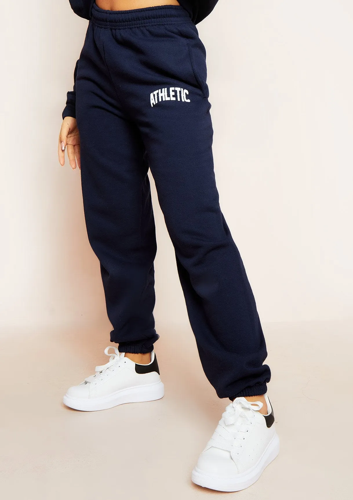 Brooklyn Navy 'Athletic' Slogan Casual Joggers