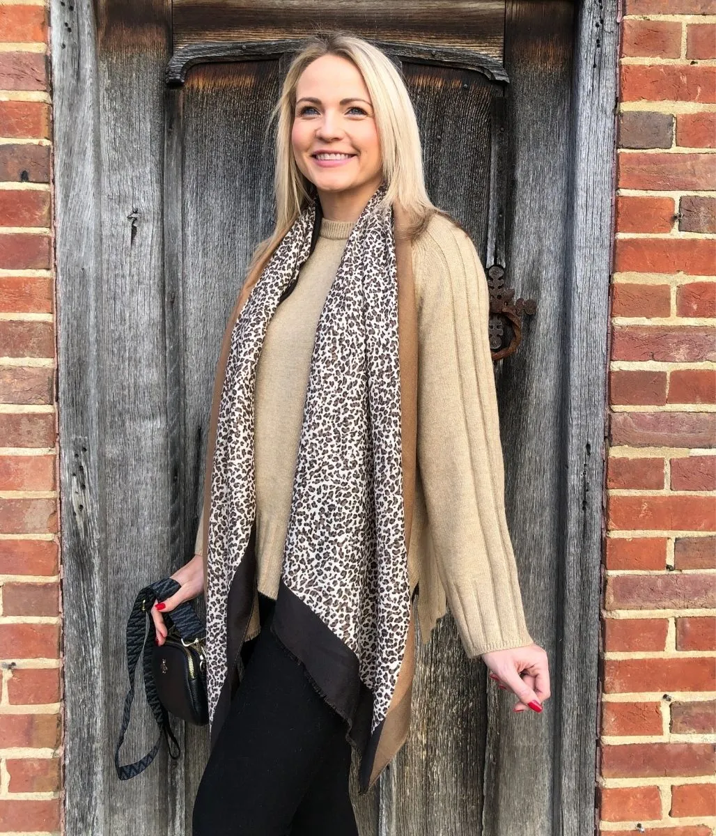Camel Soft Contrast Ribbed Jumper