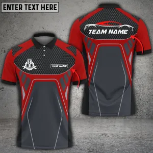 Car Auto Mechanic Custom Name Team Multi Color Printed 3D Polo Shirt, Shirt for Car Mechanic