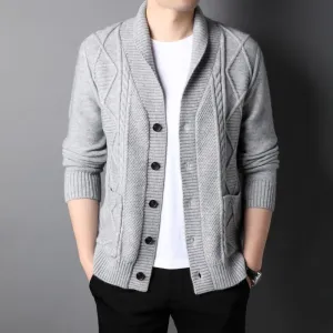 Cardigan Tide Long Sleeved Knitted Jacket Men