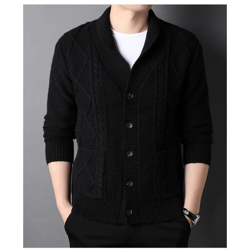Cardigan Tide Long Sleeved Knitted Jacket Men