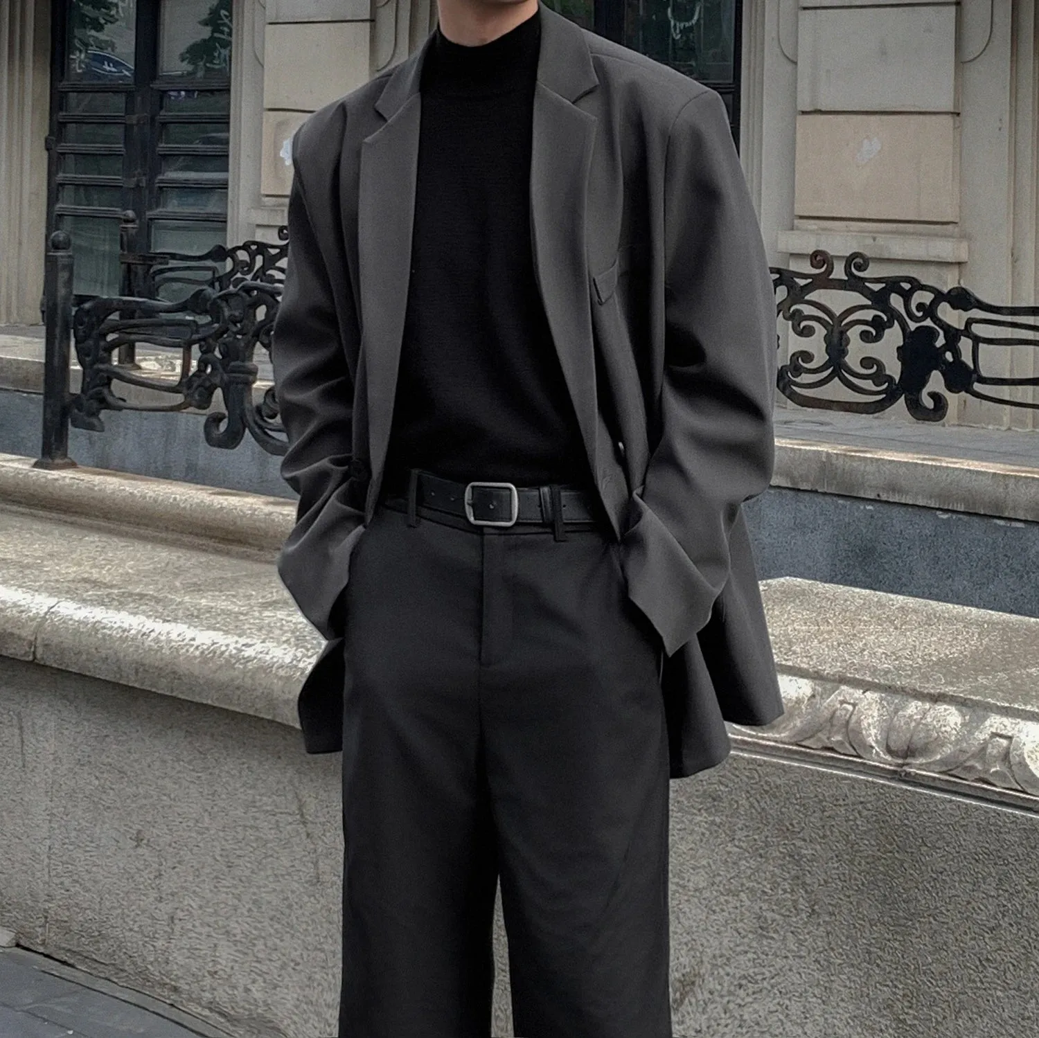 Chicmy-Blazers Men Casual Loose Suit Jackets Male Korean Leisure Daily Streetwear All-match Simple Suit-tops  blazer mascullino