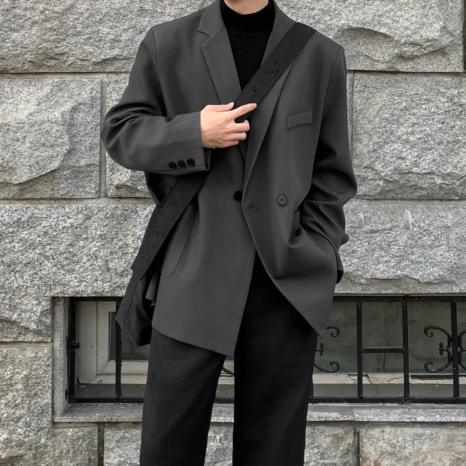 Chicmy-Blazers Men Casual Loose Suit Jackets Male Korean Leisure Daily Streetwear All-match Simple Suit-tops  blazer mascullino