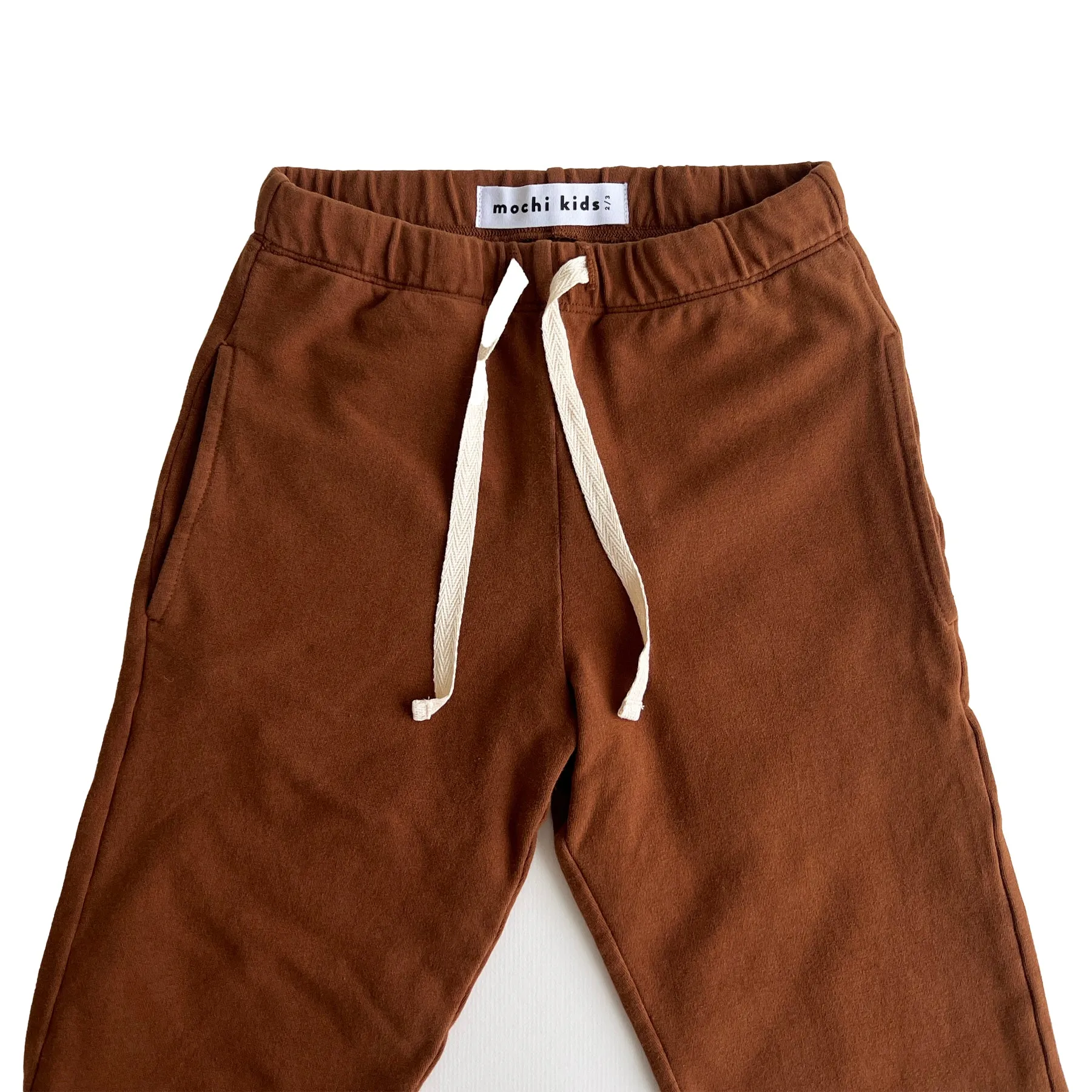 Cocoa Dark Brown Kids Sweatpants by Mochi Kids