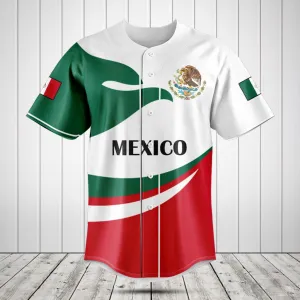 Coolspod Mexico Flag Fire Style Baseball Jersey Shirt, Gift for Mexican 3D Shirt