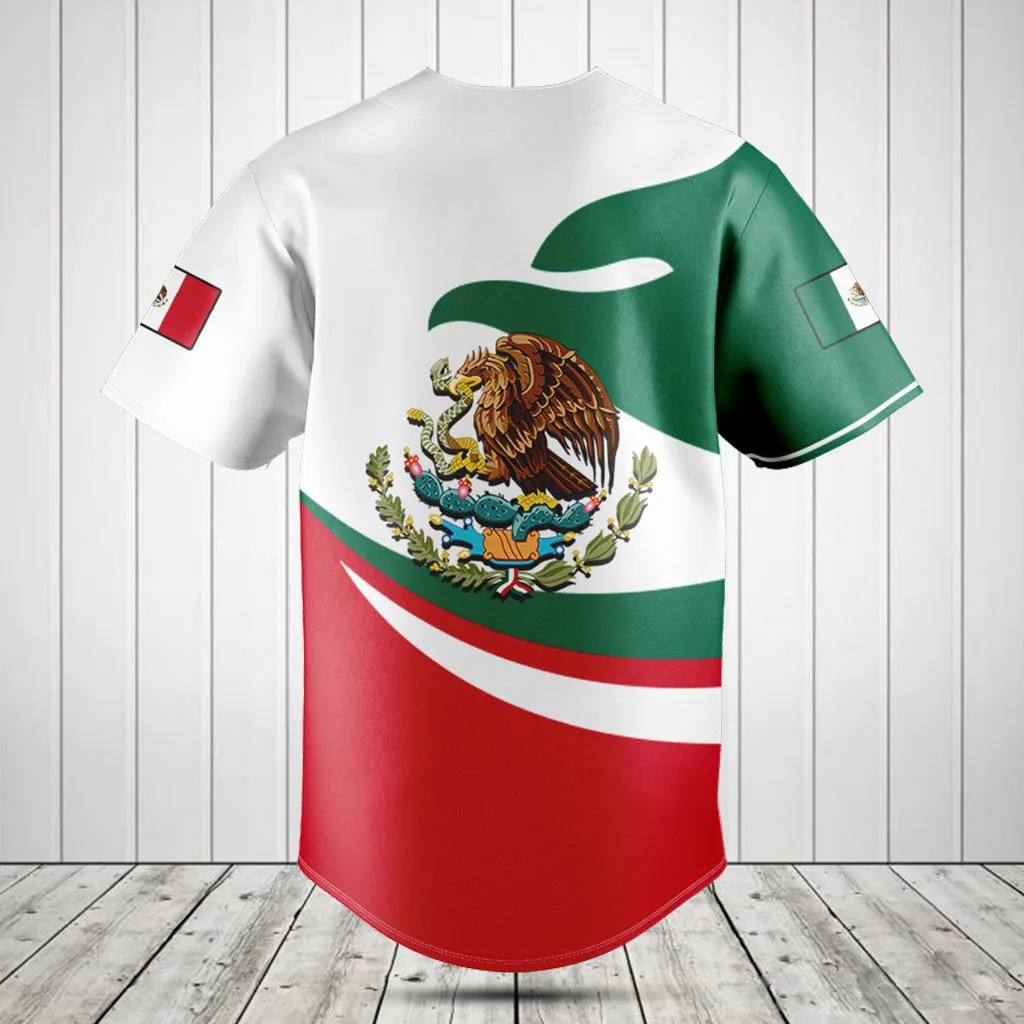 Coolspod Mexico Flag Fire Style Baseball Jersey Shirt, Gift for Mexican 3D Shirt