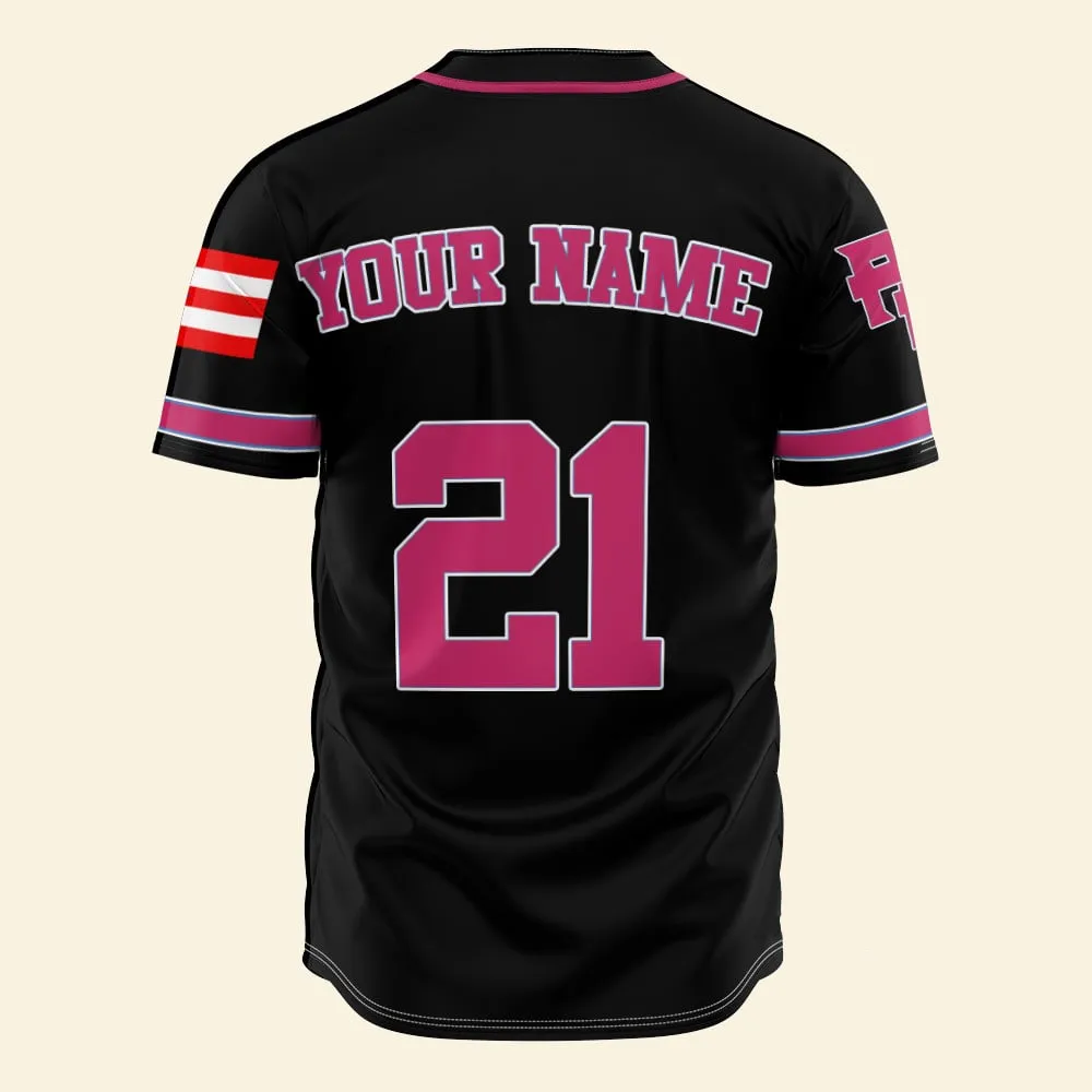 Custom Name Number Puerto Rico, Personalized Baseball Jersey