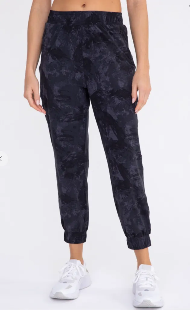 Dark Brush Stroke Active Joggers  by Mono B - Final Sale