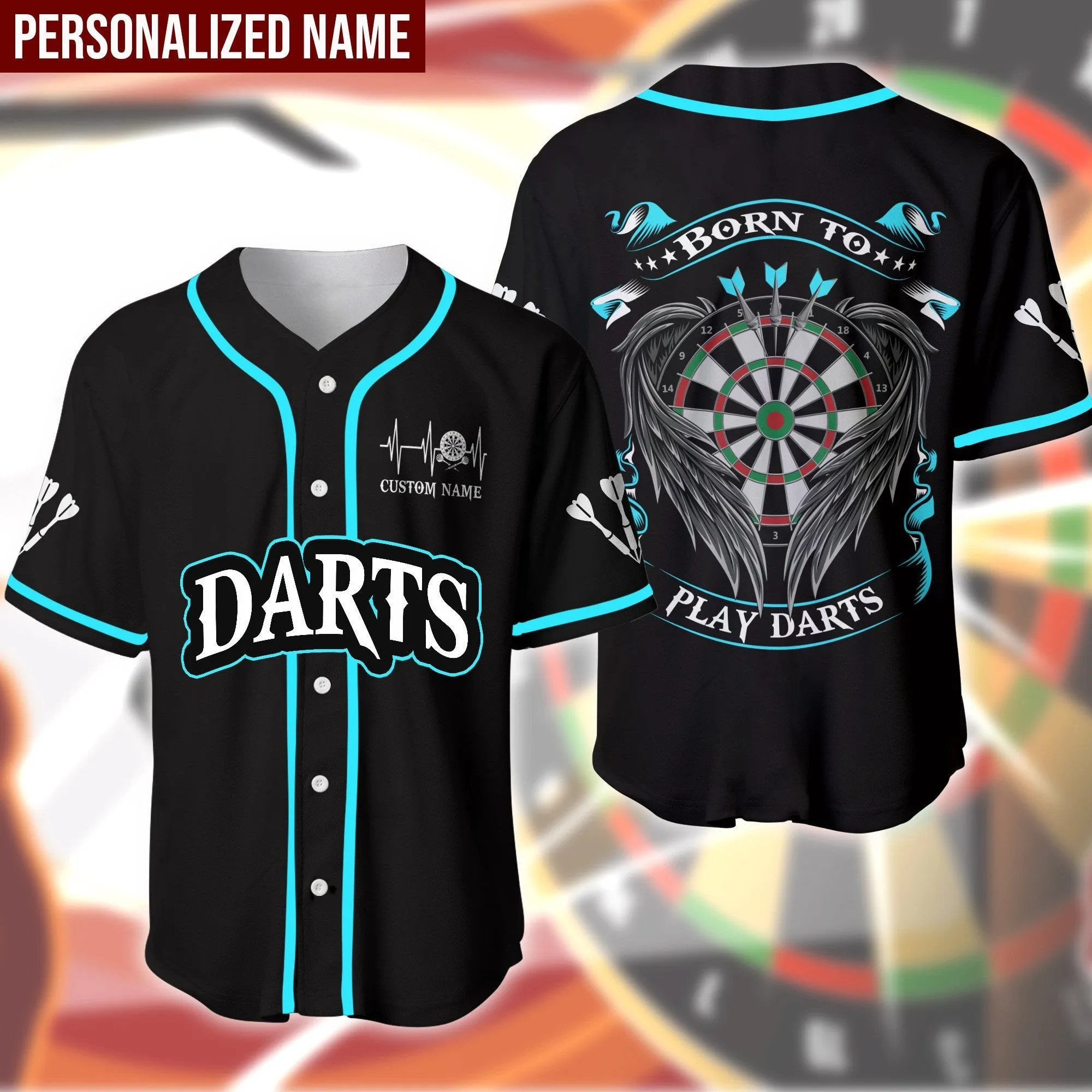 Darts Happiness Is A Tight Threesome Personalized Baseball Jersey, Idea Gift for Dart Player