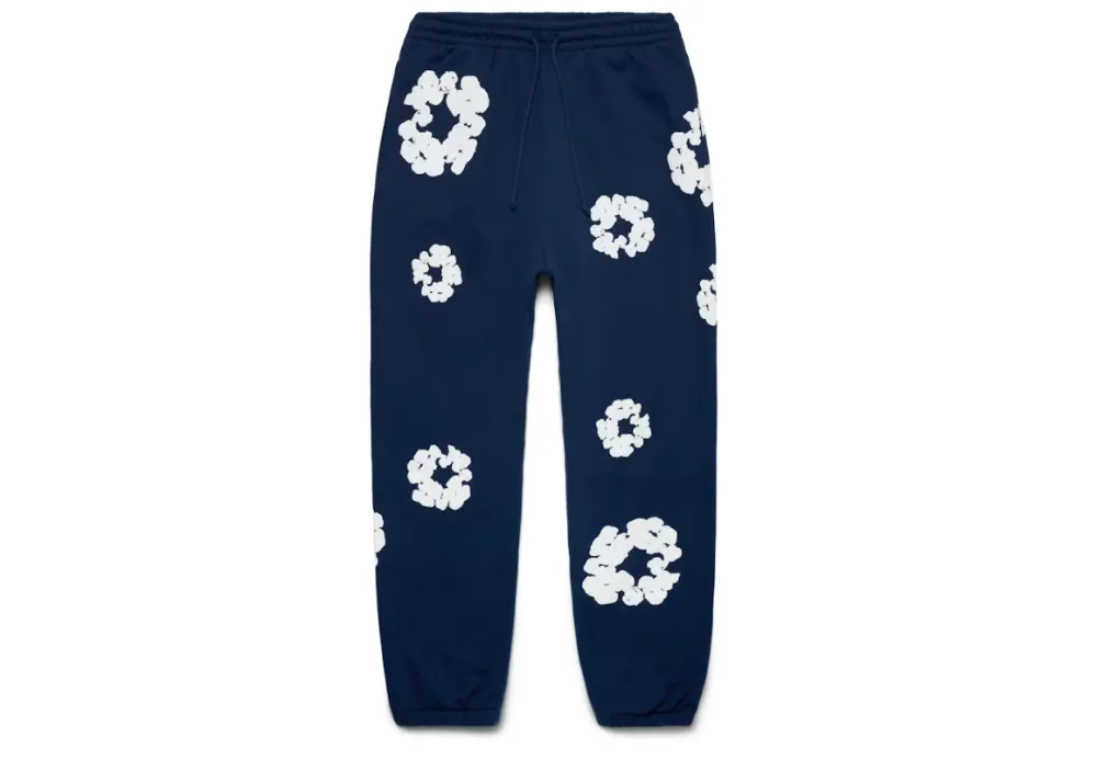 Denim Tears Cotton Wreath Sweatpants Navy