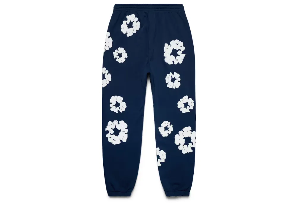 Denim Tears Cotton Wreath Sweatpants Navy