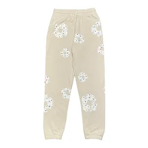 Denim Tears Rhinestone Cotton Wreath Sweatpants Oatmeal Pre-Owned